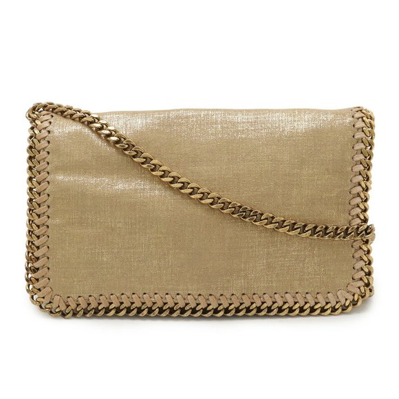 STELLA McCARTNEY Falabella Shoulder Bag Chain Pochette Faux Leather Metall...